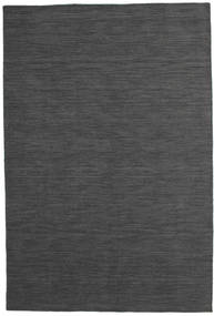 Kelim Loom 180X275 Black/Grey Plain (Single Colored) Rug
