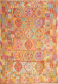  259X366 Groß Kelim Afghan Old Stil Teppich Wolle, Carpetvista