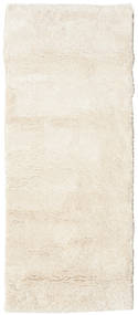 Shaggy Sadeh 80X200 Small Off White Plain (Single Colored) Runner Rug