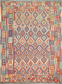  257X344 Large Kilim Afghan Old Style Rug Wool, Carpetvista