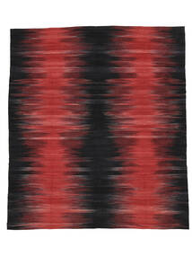  Kilim Modern Rug 256X290 Wool Red/Dark Grey Large Carpetvista