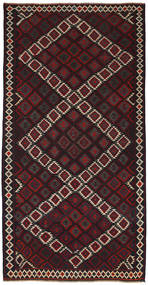 Tapete Kilim 163X324 Vermelho Escuro/Laranja (Lã, Pérsia/Irão)