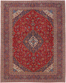 Tapete Persa Kashan 300X395 Vermelho/Vermelho Escuro Grande (Lã, Pérsia/Irão)