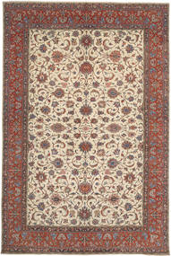 Tapete Oriental Sarough 346X523 Castanho/Bege Grande (Lã, Pérsia/Irão)