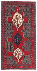  145X299 Senneh Patina Rug Red/Dark Grey Persia/Iran Carpetvista