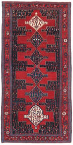 Persian Senneh Patina Rug 128X277 Red/Dark Grey Carpetvista