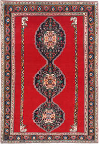 193X285 Alfombra Oriental Gashgai Fine Rojo/Rosa Oscuro (Lana, Persia/Irán) Carpetvista