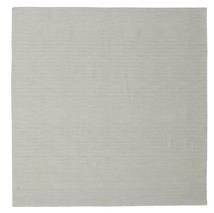 Kelim Loom 225X225 Grey Plain (Single Colored) Square Rug