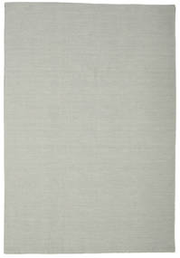  160X230 Plain (Single Colored) Kilim Loom Rug - Grey