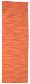  80X250 Kelim Loom Orange Runner Rug
 Small