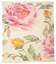 Kelim Karabakh Sofia 200X250 オフホワイト/ピンク 花柄 ウール 絨毯