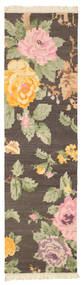 Kelim Karabakh Amira 80X300 Small Brown Floral Runner Wool Rug