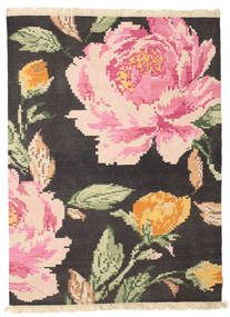 Kelim Karabakh Sofia 160X230 Black Floral Wool Rug