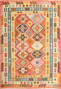  Kilim Afghan Old Style Tapis 201X291 De Laine Carpetvista