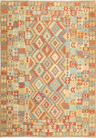  Kilim Afghan Old Style Alfombra 198X281 De Lana Carpetvista