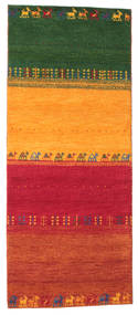  Gabbeh Indo Rug 82X202 Wool Small Carpetvista
