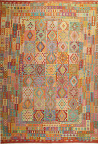  Oriental Kilim Afghan Old Style Rug 392X495 Large Wool, Afghanistan Carpetvista