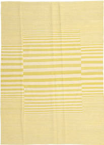 124X177 Tapete Kilim Moderno Moderno Amarelo/Bege (Lã, Afeganistão) Carpetvista