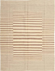  Kilim Moderni Tappeto 132X170 Di Lana Beige/Arancione Piccolo Carpetvista