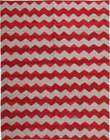 188X239 Tapete Kilim Moderno Moderno Vermelho/Vermelho Escuro (Lã, Afeganistão) Carpetvista