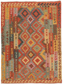 Orientalischer Kelim Afghan Old Stil Teppich 139X186 Wolle, Afghanistan Carpetvista
