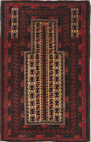 絨毯 バルーチ 90X144 ダークレッド/レッド (ウール, アフガニスタン)
