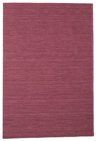 Kelim Loom 160X230 Purple Plain (Single Colored) Wool Rug