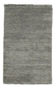 Handloom Fringes 60X90 Small Dark Grey Plain (Single Colored) Wool Rug