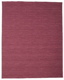  200X250 Plain (Single Colored) Kilim Loom Rug - Purple Wool