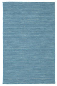 Kelim Loom 100X160 Small Blue Plain (Single Colored) Wool Rug
