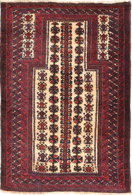 絨毯 オリエンタル バルーチ 95X142 ダークレッド/レッド (ウール, アフガニスタン)