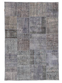  Patchwork Rug 165X241 Wool Dark Grey/Black Carpetvista