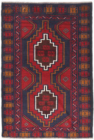 88X130 絨毯 バルーチ オリエンタル レッド/ダークパープル (ウール, アフガニスタン) Carpetvista