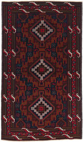 絨毯 バルーチ 108X190 ダークレッド (ウール, アフガニスタン)