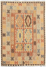  138X205 Small Kilim Afghan Old Style Rug Wool, Carpetvista
