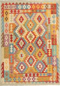  130X183 Klein Kelim Afghan Old Stil Teppich Wolle, Carpetvista