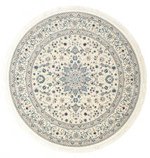   Ø 150 Nain Emilia Cream White/Light Blue Round Small Rug