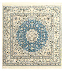 Nain Emilia 150X150 Klein Hellblau Medaillon Quadratisch Teppich