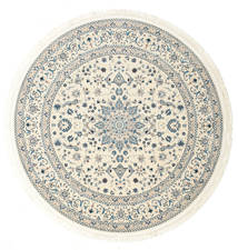 Nain Emilia Ø 200 Cream White/Light Blue Medallion Round Rug