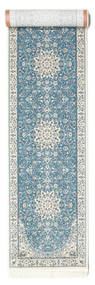  80X400 Medallion Small Nain Emilia Rug - Light Blue