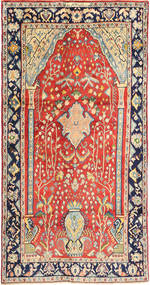 127X252 Tapete Oriental Sarough Passadeira Vermelho/Bege (Lã, Pérsia/Irão) Carpetvista