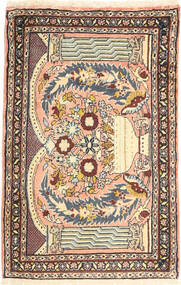  63X100 Medallion Small Hamadan Rug Wool, Carpetvista