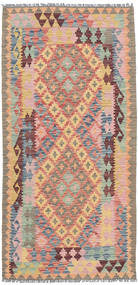  Kilim Afghan Old Style Rug 98X202 Wool Small Carpetvista