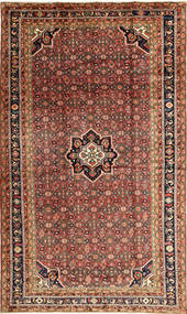 絨毯 ペルシャ ホセイナバード 220X375 茶色/レッド (ウール, ペルシャ/イラン)