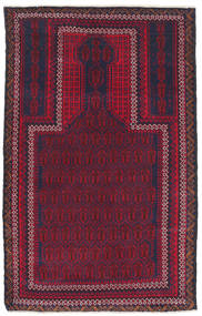  Oriental Baluch Rug 85X136 Red/Dark Purple Wool, Afghanistan Carpetvista