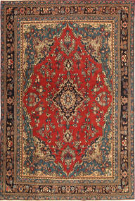  Persialainen Hamadan Patina Matot Matto 210X312 Ruskea/Punainen (Villa, Persia/Iran)