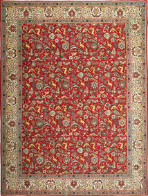 絨毯 ペルシャ タブリーズ パティナ 290X390 レッド/茶色 大きな (ウール, ペルシャ/イラン)