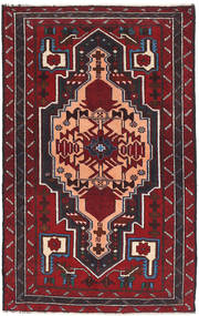 絨毯 バルーチ 82X137 ダークレッド/レッド (ウール, アフガニスタン)