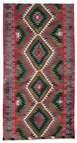 169X321 Kilim Vintage Turkish Rug Oriental Red/Dark Grey (Wool, Turkey) Carpetvista