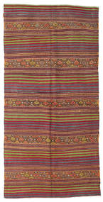 137X279 絨毯 キリム セミアンティーク トルコ オリエンタル レッド/茶色 (ウール, トルコ) Carpetvista